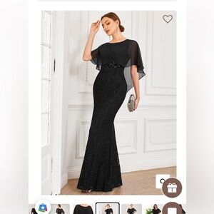 Ever Pretty Black Lace formal Dress